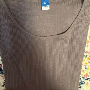 Old Navy Taupe Ribbed  Top
